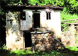 His ancestral house in a village near Pithoragarh in a shambles