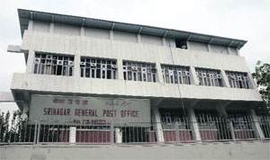 The General Post Office at Sher-i-Kashmir Park in Srinagar.