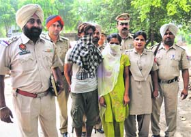 Murder accused Shveta and her paramour Pardeep in police custody in Ludhiana on Sunday