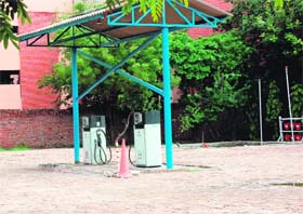 The petrol pump at Police Lines in Amritsar