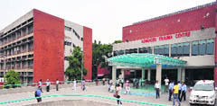 Constructed over 60 years ago, all the 16 OTs on the fourth and fifth floors of the Nehru Hospital at the PGI are in need of repair. 