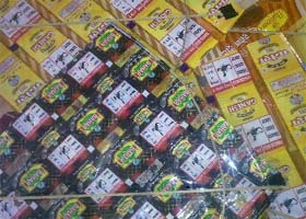 Huge stock of kites promoting many brands of gutkha and pan masala has reached the market in Faridkot