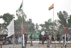 BSF soldiers and the Pakistani Rangers have come closer at the Sadqi BOP in Fazilka for the daily retreat ceremony