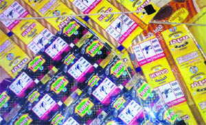 Kites carrying pictures of many brands of gutkha and pan masala have flooded markets in the state. 