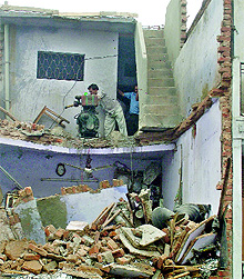The mishap site