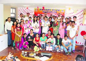 Winners of the song and dance competition held at a youth festival at the Dronacharya College of Education, Rait, near Dharamsala