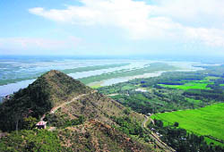 A view of the Wular Lake in the Valley