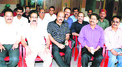 Participants at a meeting of the Uttarakashi Jan Vikas Manch in Dehradun on Friday