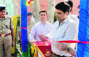 Deputy Commissioner, Kupwara, Sarmad Hafeez, inaugurates a medical camp organised by the CRPF on Friday.