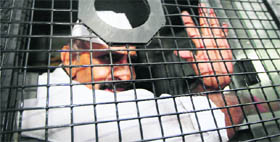 Arun Gawli being taken to jail in Mumbai on Friday.