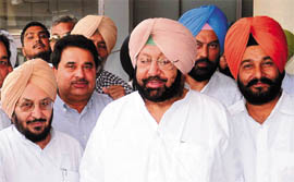 PCC president Amarinder Singh in Chandigarh.