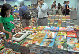 The annual book fair at Pragati Maidan saw a low turnout of visitors on the second day on Sunday.