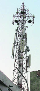 One of the mobile towers in Ludhiana. 