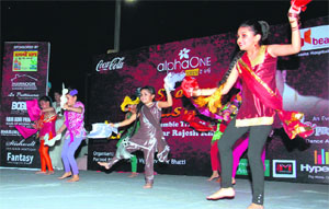 Children perform during a dance competition in Amritsar on Monday.