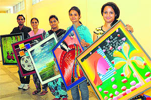  Budding artists capture different themes in vibrant colours.
