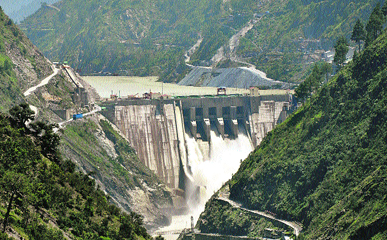 The Baglihar dam on the Chenab in Doda district.