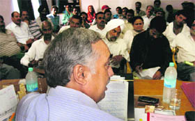 MLA Ashok Kumar chairs the Rogi Kalyan Samiti meeting at Batote.