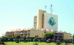 A view of University of Kashmir in Srinagar.