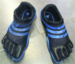 Shoes shaped like human feet are increasingly being favoured by residents of Ludhiana. a Tribune Photograph
