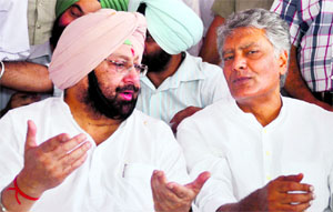 Pradesh Congress president Capt Amarinder Singh and CLP Leader Sunil Jakhar