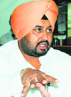 Former Youth Congress president Shailenderjit Singh Shally addressing mediapersons in Amritsar on Thursday. A Tribune Photograph