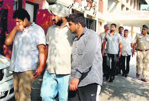 The accused in the case comes out of the district courts in Panchkula on Thursday.