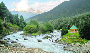 A secluded resort in Pahalgam