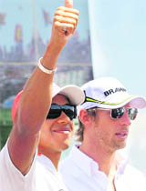 McLarens Lewis Hamilton and Jenson Button. 