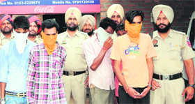 Four accused in the police custody in Amritsar on Saturday.