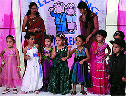 Tiny-tots of the Bachpan, a playway school, present an event on the occasion of the Grandparents Day, in Bathinda on Saturday