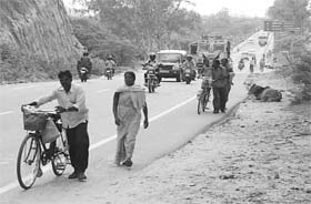 Moving on the Panchkula-Barwala highway is a risky affair for pedestrians and cyclists