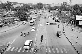 The Panchkula-Barwala highway which has become prone to accidents