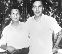Bhisham Sahni went to Bombay to persuade Balraj (right) to return to Rawalpindi