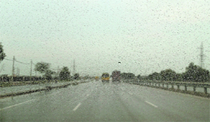When water accumulates on the tarmac and the car is travelling at a speed, the tyres are not able to clear the water ahead of the tyres.