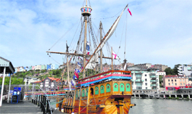 A replica of the sailing ship, Matthew