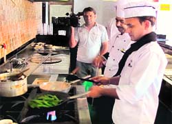 Chefs dish out delicacies at the border restaurant 