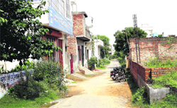 An unauthorised colony that has come up near the new bus stand in Rohtak. Photo: Manoj Dhaka