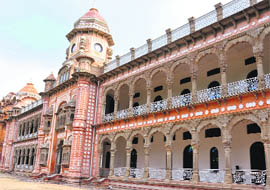 A renovated portion of the Mubarak Mandi complex in Jammu. 