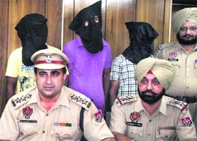 The accused in police custody in Jalandhar on Wednesday