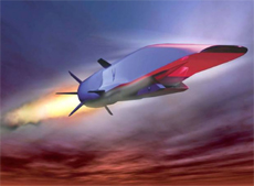 An artist's impression of Boeing's X-51A Waverider. Hypersonic (high supersonic) speeds are those greater than Mach 5, or 3,500mph.