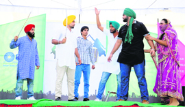 Students perform at a cultural extravaganza Anubhav-2012 organised at GGI in Ludhiana on Saturday.