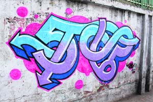 Daku uses Devnagari and other regional languages script for his tag, which can be found in the Hauz Khas, Malviya Nagar areas of Delhi