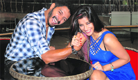 Shreyas Talpade and Madhurima strike a pose