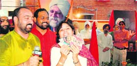Memorabilia of playwright Gursharan Singh being released at his birth anniversary in Amritsar on Sunday.