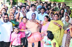 residents shout slogans during protests against the hike in prices of diesel and LPG and allowing 51 per cent FDI in multi-brand retail in Amritsar on Sunday.