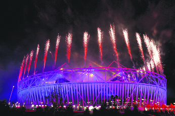 Fireworks explode over the Olympic Stadium during the closing ceremony of the London 2012 Paralympic Games last week. 