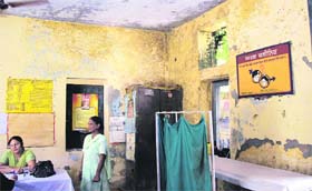 The ramshackle civil dispensary at Garha in Jalandhar.