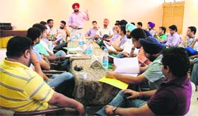 Punjab Civil Medical Services doctors at a meeting in Ludhiana on Sunday