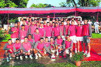 The Indian Military Academy team that won the Bakshi Cup 2012 in Dehradun on Tuesday. 
