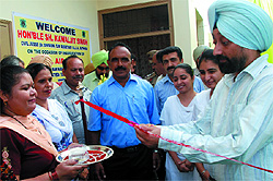 Civil judge (senior division)-cum-secretary of the District Legal Services Authority Kanwaljit Singh inaugurating a legal aid clinic in Paras Ram Nagar on Wednesday